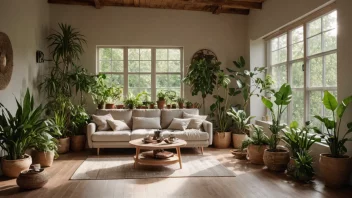 natur, boligindretning, indendørs planter, naturlige materialer, biophilic design