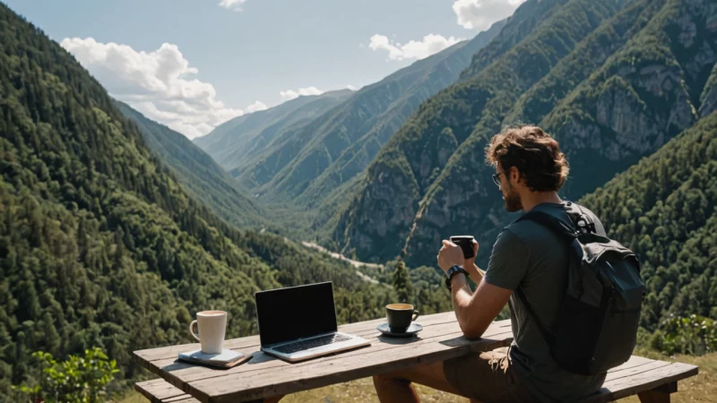 digital nomade, rejsetips, fjernarbejde, rejsedestinationer, balance mellem arbejde og liv