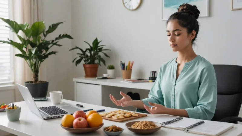 jobrelateret stress, håndtering af stress, mindfulness på arbejdet, kommunikation på arbejdet, motion for at reducere stress